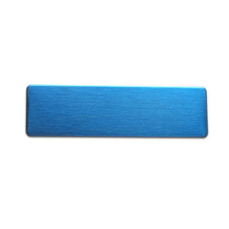 10pcs Laser Engraving Name Badge Holder Round Corner Gold Color Stainless Steel Badge Blank Material 70x20mm