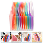 Standing Expandable Accordion File Folder Large Capacity Desktop Organizer for Receipts Checks Deposits Documents Plastic File