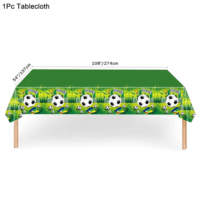 Soccer Party Disposable Tableware Paper Plates Cups Napkins Tablecloth Kids Boys Football Birthday Party Decoration Supplies