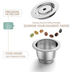 Capsule For Nespresso Reutilisable Inox Refillable Capsule Crema Reusable Refillable Coffee Filter Nespresso Essenza Mini