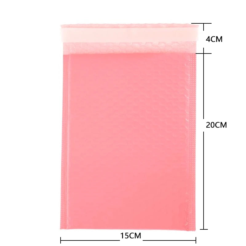 100pcs Bubble Mailers Pink Poly Bubble Mailer Self Seal Padded Envelopes Gift Bags For Book Magazine Lined Mailer Self Seal