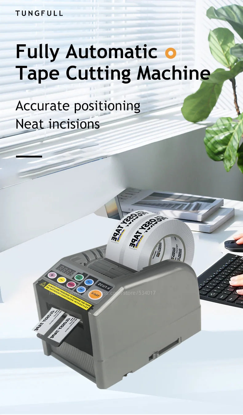 Automatic Tape Dispenser Electric 110V 220V Adhesive Tape Cutting Machine Double Sided Cutter Packing Machine Adhesive Slitting