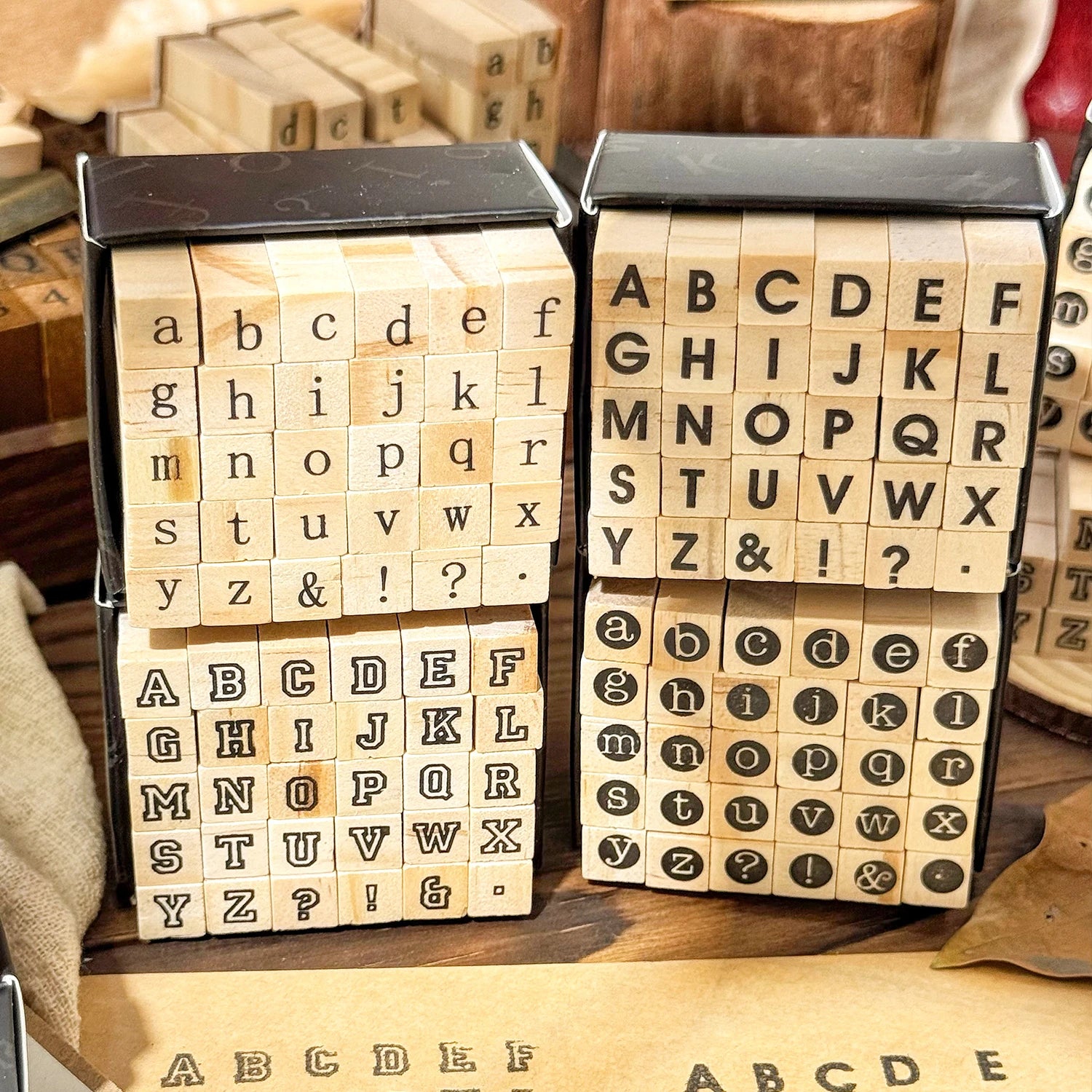 30 Pcs Symbols Retro  A-Z Letters English Digital Hand Notes Seal Typewriter Series Decorative Printing Materials Wood Stamp Set