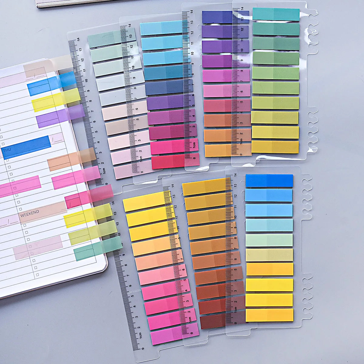 200 Sheets 6Series Color Sticky Notes  Self-Adhesives Memo Pad Bookmark Marker Memo Sticker Paper Office School Supplies