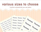 114 Waterproof Personalized White Label Custom Name Sticker Kindergarten Tag Children School Stationery Daily Necessities Labels