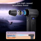 Turbo Fan Wind Pressure Powerful Turbo Air Blower With LED Light Wireless Dust Blower High Speed Jet Blower Vacuum Turbo Jet Fan