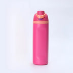 480/710ml Thermos Cup 304 Stainless Steel Straw/Direct Drinking Water Bottle One-touch Open Vacuum Mug for Outdoor,Car,Daily Use