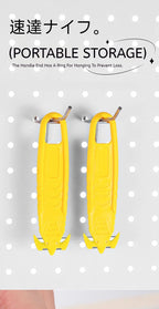 Yellow Safe Portable Box Opener Utility Knife with Plastic Handle And Sharp Blades Office Supply Tool