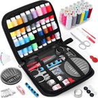 172/128/67/27pcs/set Sewing Kit with Threads Needles Scissors Tape Measure Buttons Storage Bag Portable Travel Sewing Box Tools