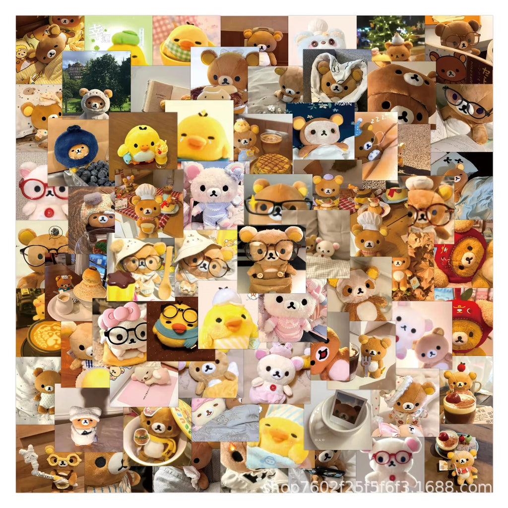Kawaii Rilakkuma Easy Bear Phone Rope Chain Keyrings Lazybear Doll Keychains Bag Key Pendants Gift