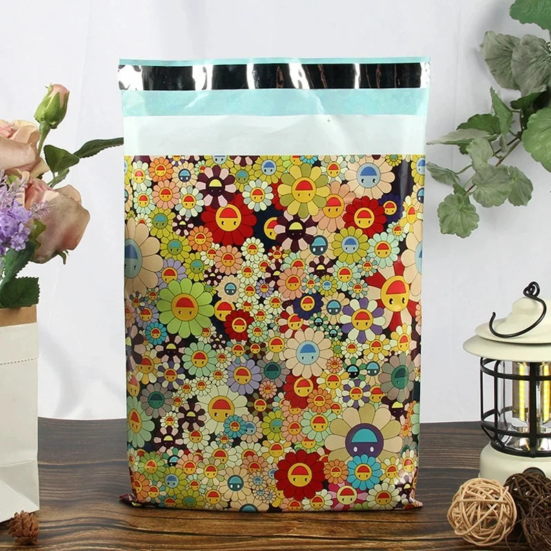 100PCS 9.8x13in Poly Mailer Adhesive Envelope Bag DIY Women Girl's Gifts Wedding Anniversary Plastic Mailing Packaging Pouches