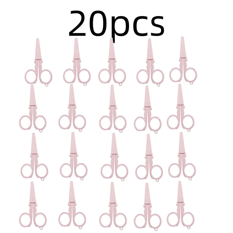 Cute Foldable Scissors Mini Morandi Paper Cutter Knife Portable Envelopes Opener DIY Handmade Art Tools School Office Supplies