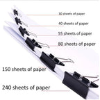 15mm/19mm/25mm/32mm/41mm/51mm Black Metal Binder Clips Long Tail Clip Folder Bookmark Paper Ticket Clip