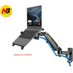 NB F150 F15T 3-12kg 100x100 Gas Spring Dual Arm Laptop Wall Mounted Bracket 13'-27' Notebook Holder Stand Aluminum Retractable