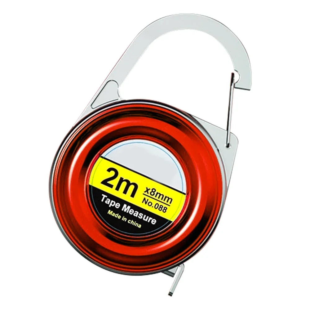 Retractable Keychain Tape Measur Portable Mini Centimeter Inch Retractable Ruler Roulette 2 Meter Measure Tape Gift