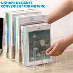 1/2pcs Acrylic File Holder, Clear File Sorter Desk File Organizer, Sturdy Desktop File Folder Organizer Rack for Office Supplies
