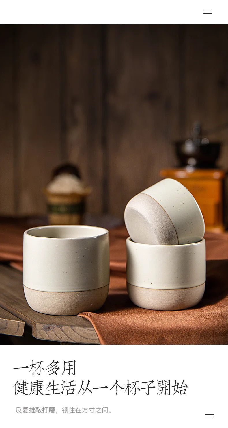 Vintage Coffee Mug 100ml 180ml 230ml Ceramics Tea Cup Japanese-style Cafes Drinkware Stoneware Espresso for Restaurants Hotels