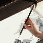 Ancient Oil Watercolor Chinese Calligraphy Brush Wolf Hair Wood Scriptures Writing Brush Oil Painting Art Paint Brush Artist