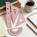 Multi functional geometric ruler set, protractor, triangle ruler, ruler, manual measurement and drawing tool