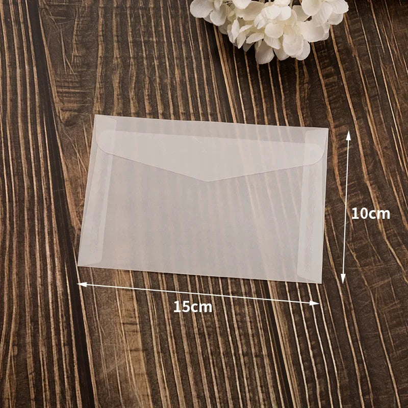 50pcs/lot Translucent Envelopes for Wedding Invitation European Style Sulfuric Acid Paper Envelope Business Storage Bag Envelope