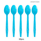 Rose Gold Disposable Knife Fork Spoon Cutlery Set Disposable Tableware Birthday Party Decorations Wedding Baby Shower Supplies