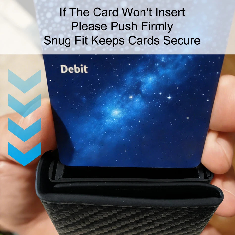 Rfid Credit Card Holder Money Bag Luxury Carbon Fiber Id Bank Cardholder Coin Purse Minimalist Wallet for Men Carteira Masculina