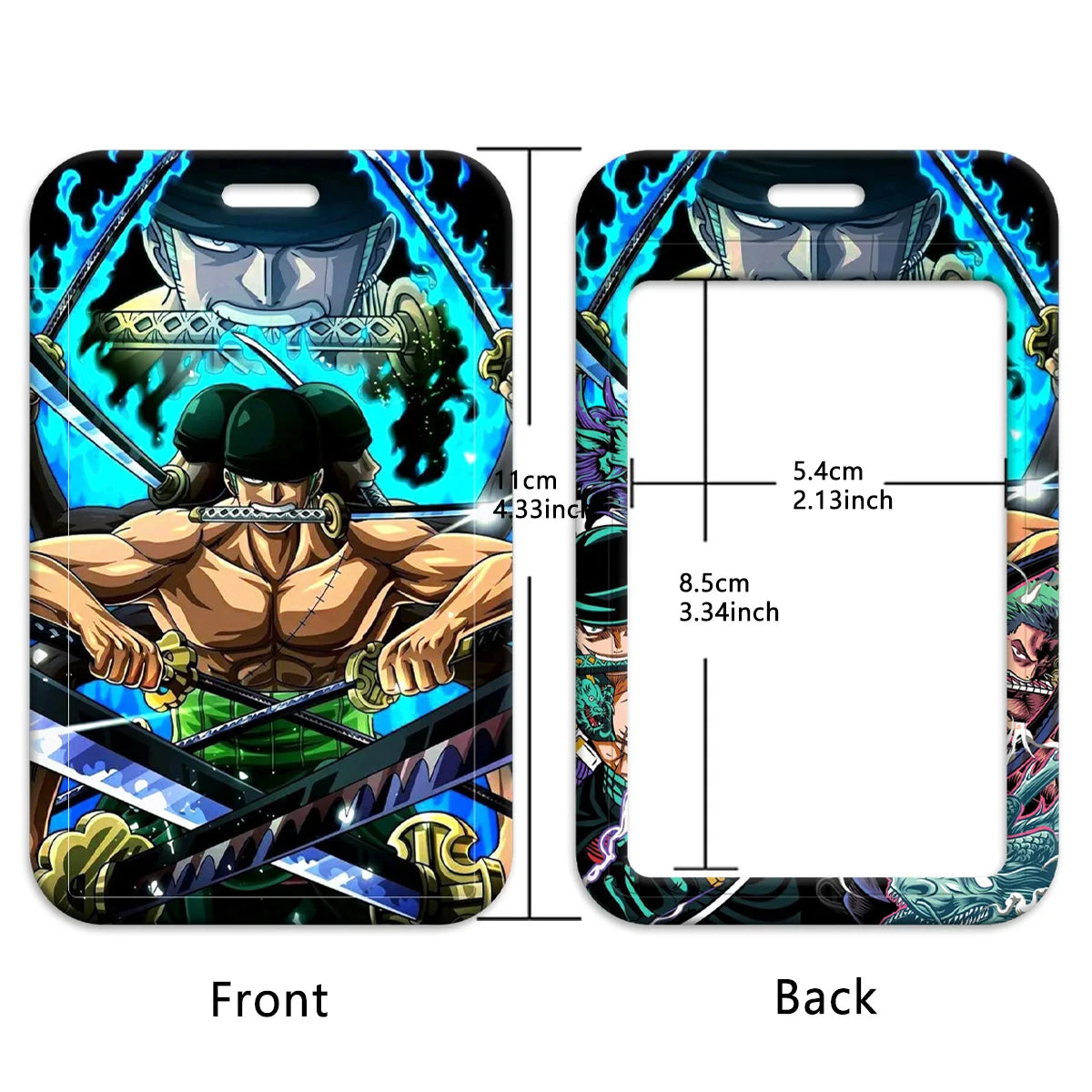 Zoro Lanyard Anime Pirate Card Holder Neck Strap for Key ID Card Phone Straps Badge Holder Keyrings Cosplay Accessories Gifts