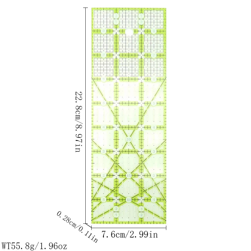 Yokoyama Acrylic Sewing Ruler For Patchwork Measuring Drawing Dressmaker Yardstick DIY Craft Quilting Cutting Accessories Tool