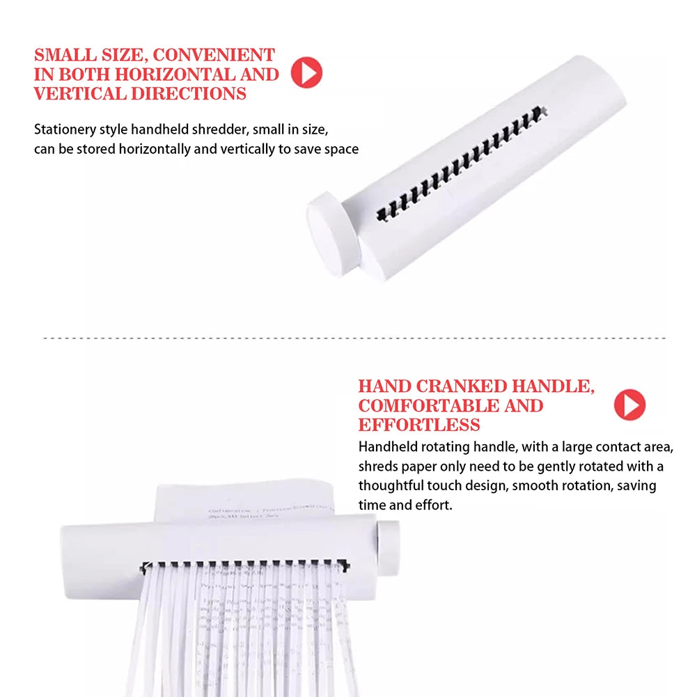 Mini Manual Paper Shredder Reusable Document Cutter For Office Stationery