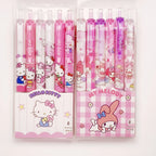 6 Pcs/Set Hello Kitty Melody Limited Edition High Quality Gel Pen Cartoon Series Black 0.5mm Student/Office Daily Stationery