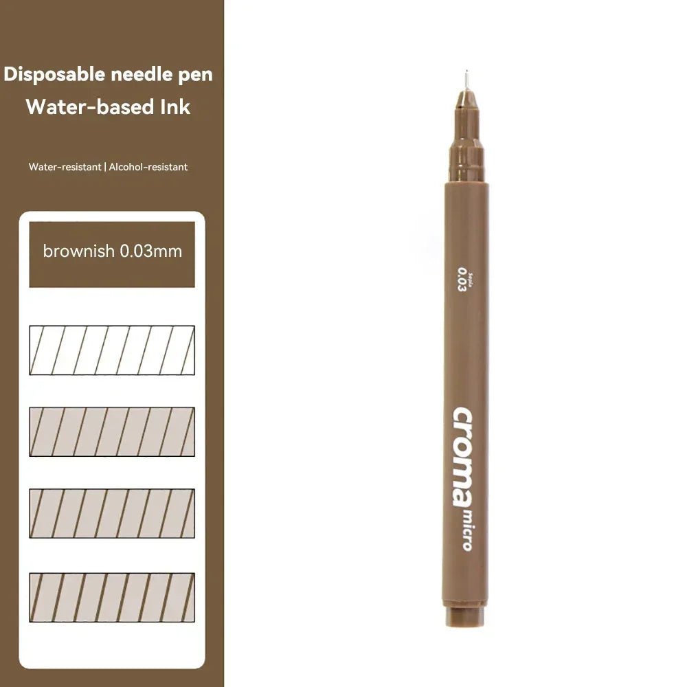 Pigment Liner Pigma Pen 0.1mm/0.03mm/0.05mm/0.5mm/1mm Different Tip Black Fineliner for Sketching Drawing Micron Ink Marker Pen