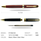 STONEGO Fashion Wallet Pen Short Paragraph Gift Travel Pocket Pen Mini Pocket Short Clip Metal RollerBall Pen Travel Pocket Pen