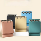 Multi-functional 3-Ring Binder Loose-Leaf Notebook PU Leather Cover Portable Notepad Refillable Memo Pad School Office Supplies