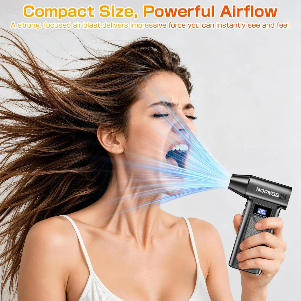 Car Snow Blow Electric Air Duster Type-C Charging Cleaning Blowing Tool 4 Gears Portable Turbo Blower Fan 110000rpm