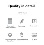 Multi-pockets Laptop Sleeve for MacBook Air 15.3 2024 Laptop Bag for MacBook Pro 14 M5 Shocproof Notebook Bag for Dell/Xiaomi 16