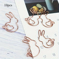 10pcs Adorable Rabbit Heart-Shaped Paper Clip Bookmarks - Perfect for Students, Bookmark Organizer, and DIY Craft Projects