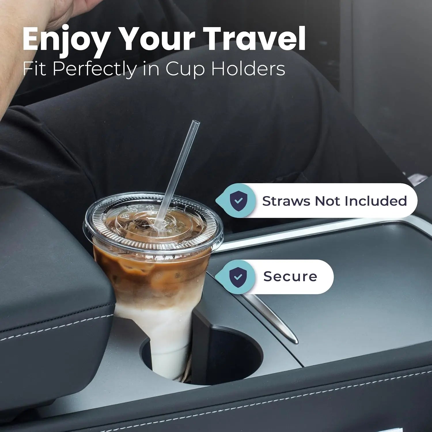 16 oz Clear Plastic Cups with Lids and Straws Disposable Plastic Coffee Cups with Lids for Iced Coffee Cold Beverages, Smoothie