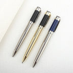 Luxury Metal Rollerball Pen 0.7mm Blue Ink Steel Gold Business Signature Pens for School Office Writing Supplies Stationery