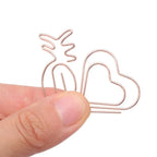50/20pcs Love Diamond Crown Envelope Stationery Photo Tickets Office Supplies Metal Book Paper Clip Paperclips Mini Binder Clips