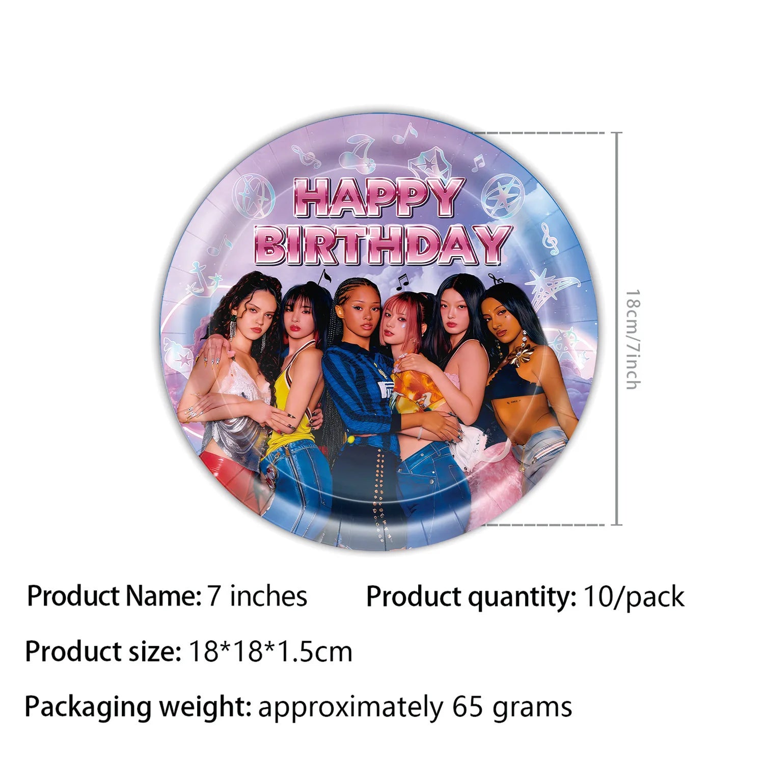 Katseye Girl Birthday Party Theme Decoration Cup Plate Banner Backdrop Gift Bag Tablecloth For Gift Baby Shower Supplies