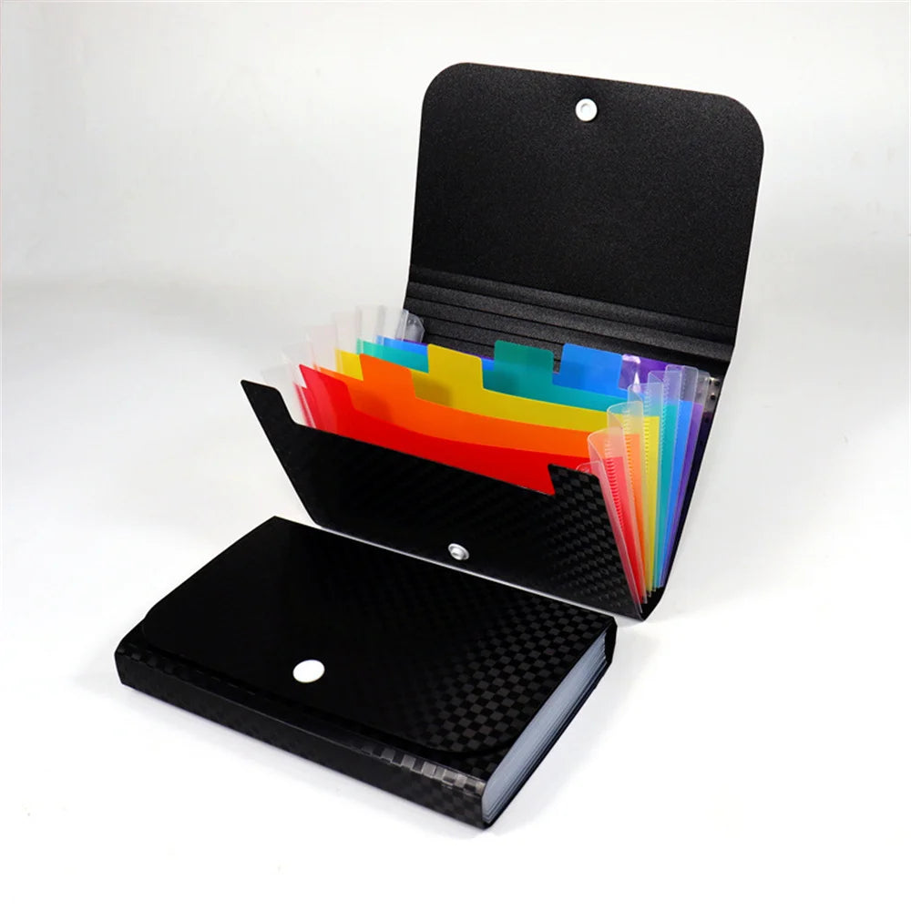 A4 Expanding Files Folder Rainbow Color Design 7 Pocket Accordion Receipt Folder Documents Organizer School Office Supplies