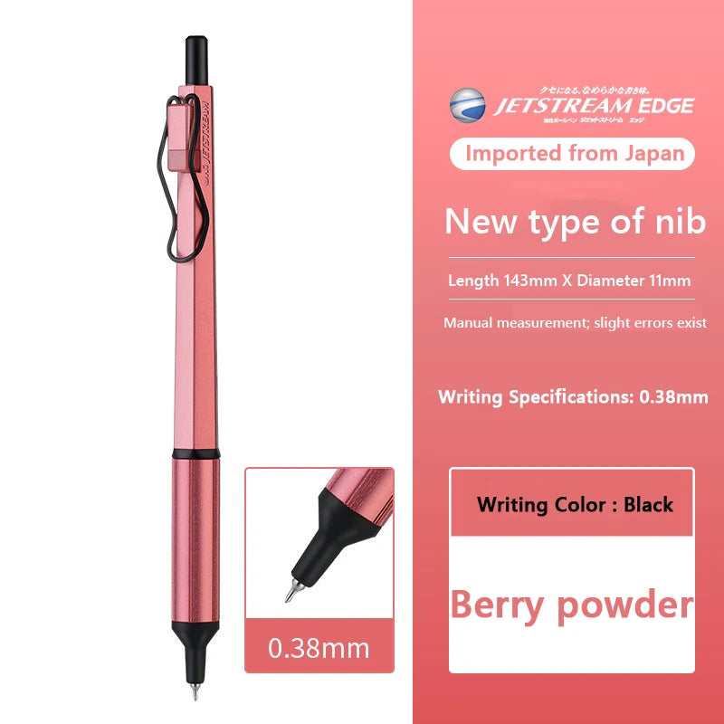 Japan UNI JETSTREAM EDGE Ultra Fine Ballpoint Pen,SXN-1003 Metal 0.28/0.38mm Fast-Drying for business,signing,Japanese Stationer