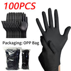 Portable Black Composite Nitrile Rubber High-Elasticity Disposable Gloves Food Work Latex Gloves Cleaning Waterproof Gloves
