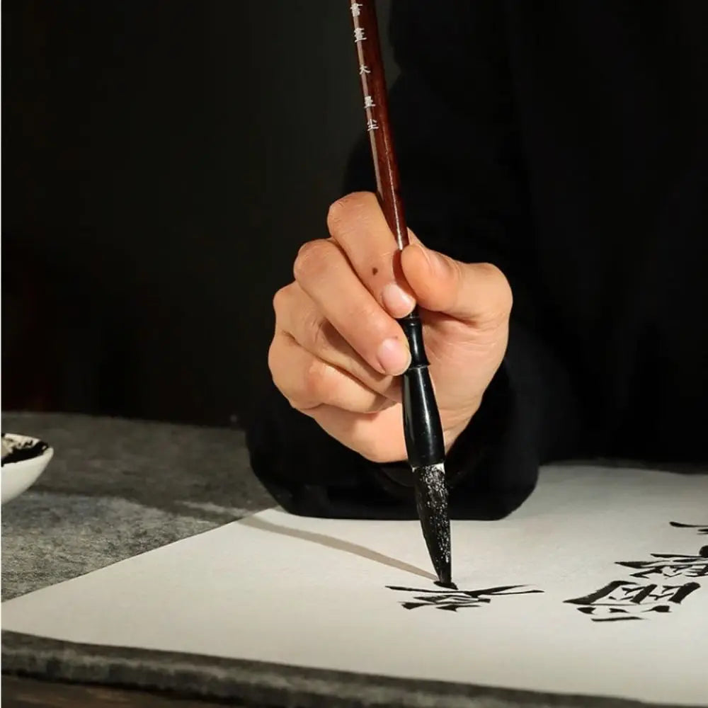 Traditional Chinese Calligraphy Brush Oil Painting Oil Watercolor Scriptures Writing Brush Wood Wolf Hair Art Paint Brush