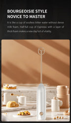 Kitchen Powerful Stirrer Milk Frother Handheld Foam Maker for Lattes,Whisk Drink Mixer for Coffee Electric Egg Beater