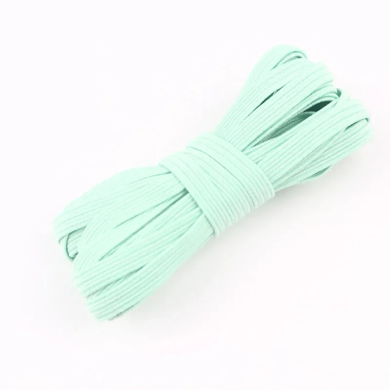 5m 10m 20m 40m 90m Elastic Elastic Band 6mm Color Sewing Household Rubber Band Elastic Band Garment Sewing Accessories