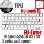 Ultra Thin TPU Keyboard Protector Cover Skin for Magic Keyboard with Touch ID A2449 A3118 MK293LL/A A2450 A3203