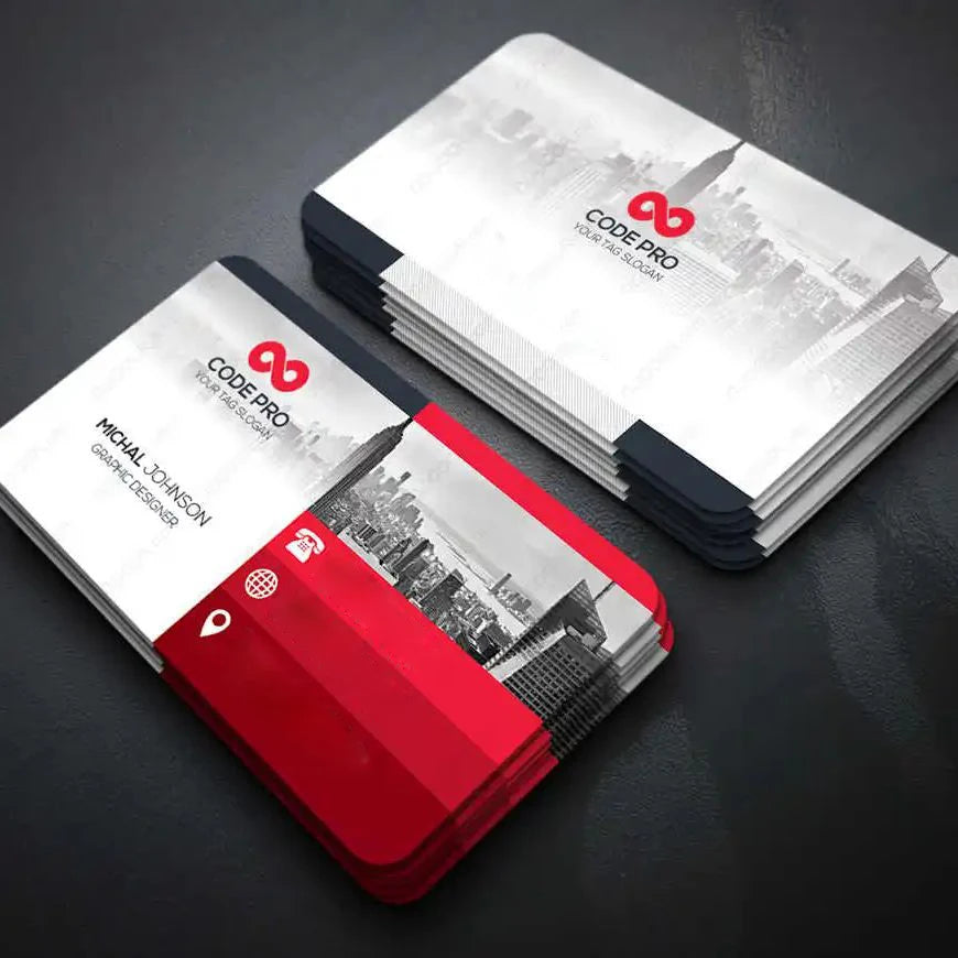 500pcs Free Design, Customized 300gms Logo Printing Business Card, Double-Sided and Full Color Printing, Round