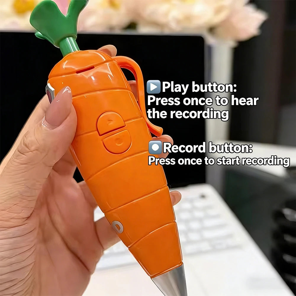  Disney Zootopia Trendy Judy Carrot-Shaped 2-in-1 Voice Recorder Pen& Gary Pen Snake Writing  Serum Pen Peripherl New Year Gift