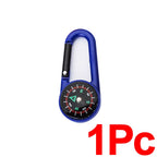Outdoor Compass Carabiner Mini Camping Keychain Mountaineering Hiking Backpack Buckle with Compass Survival Children Gifts